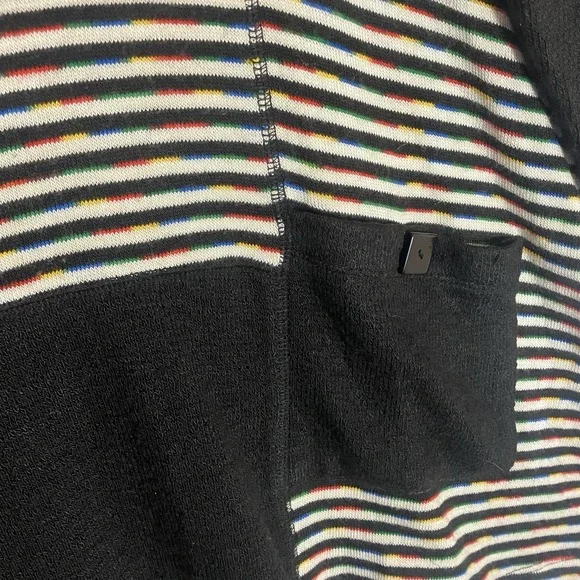 Ali Miles Sweater Womens Large Multicolor Lagenlook Artsy Colorful Pocket Cowl L - Picture 7 of 16